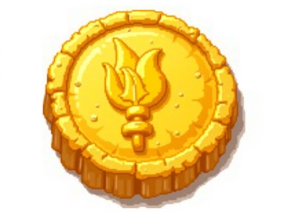 A collectible coin game asset generated by Cyborb