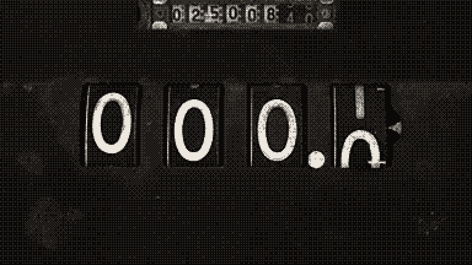 A mechanical counter with white digits reading zero on a dark panel